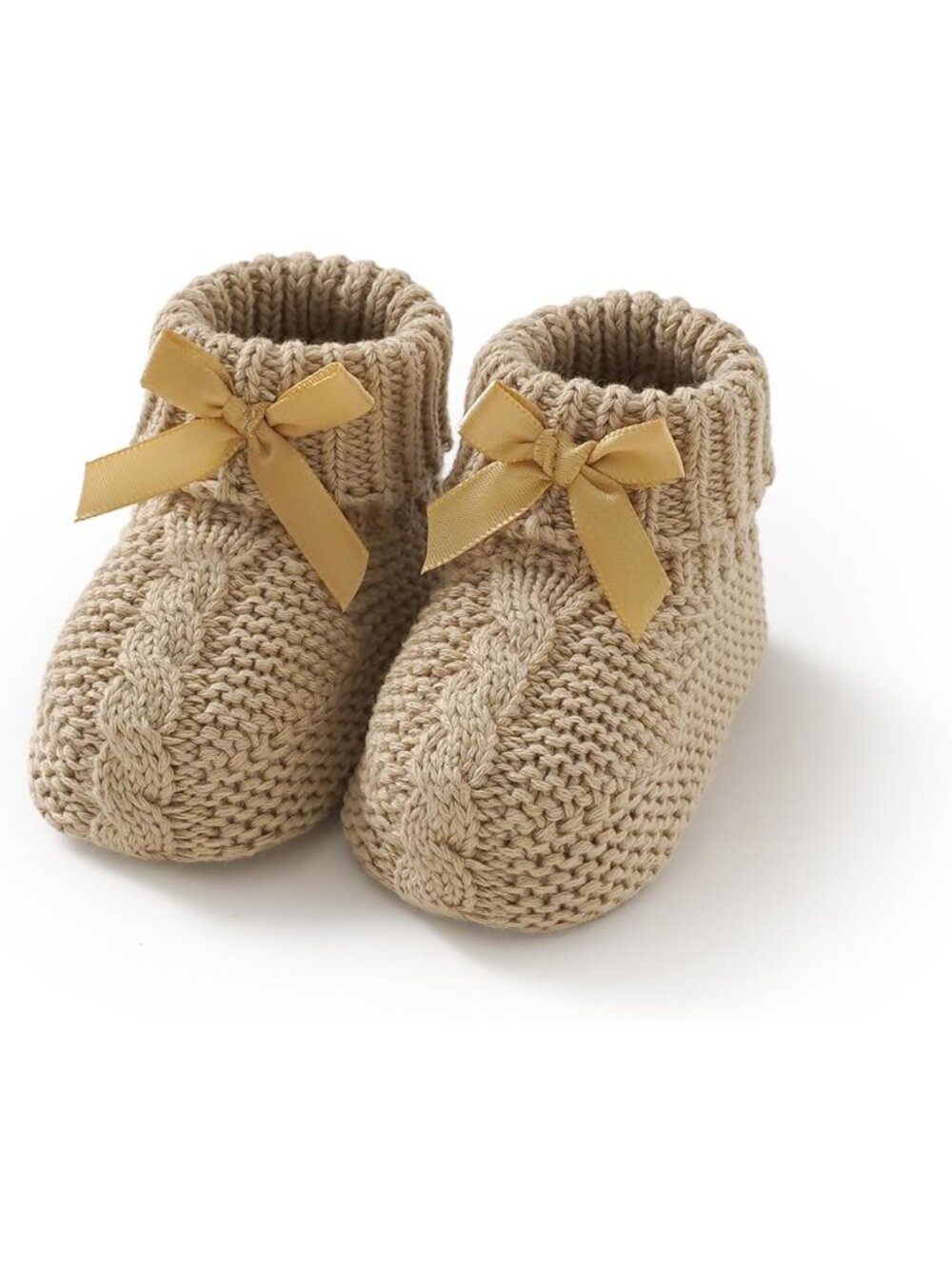 Cozy Knit Baby Booties for Newborns | 100% Cotton First Shoes | Soft